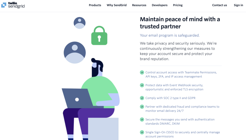 Sendgrid Email: security